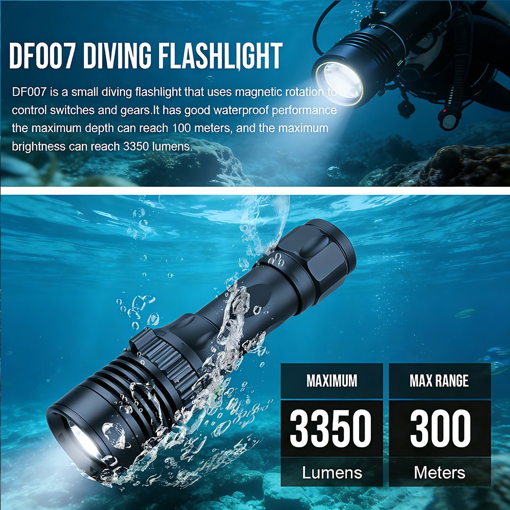 Trustfire 3350LM LED Diving light Scuba Flashlight for Underwater Photography XS