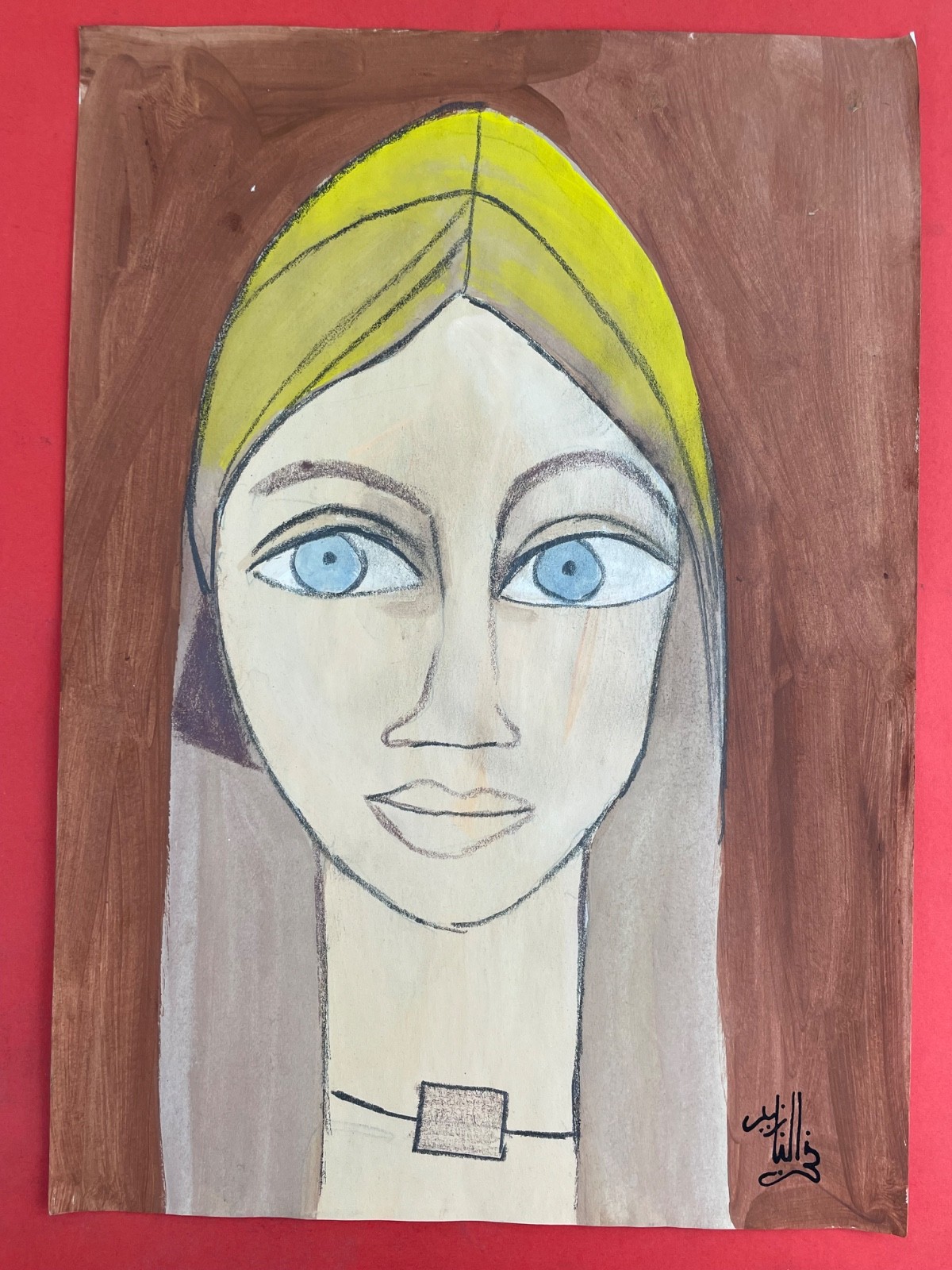 Fahrelnissa Zeid Drawing on paper (Handmade) signed