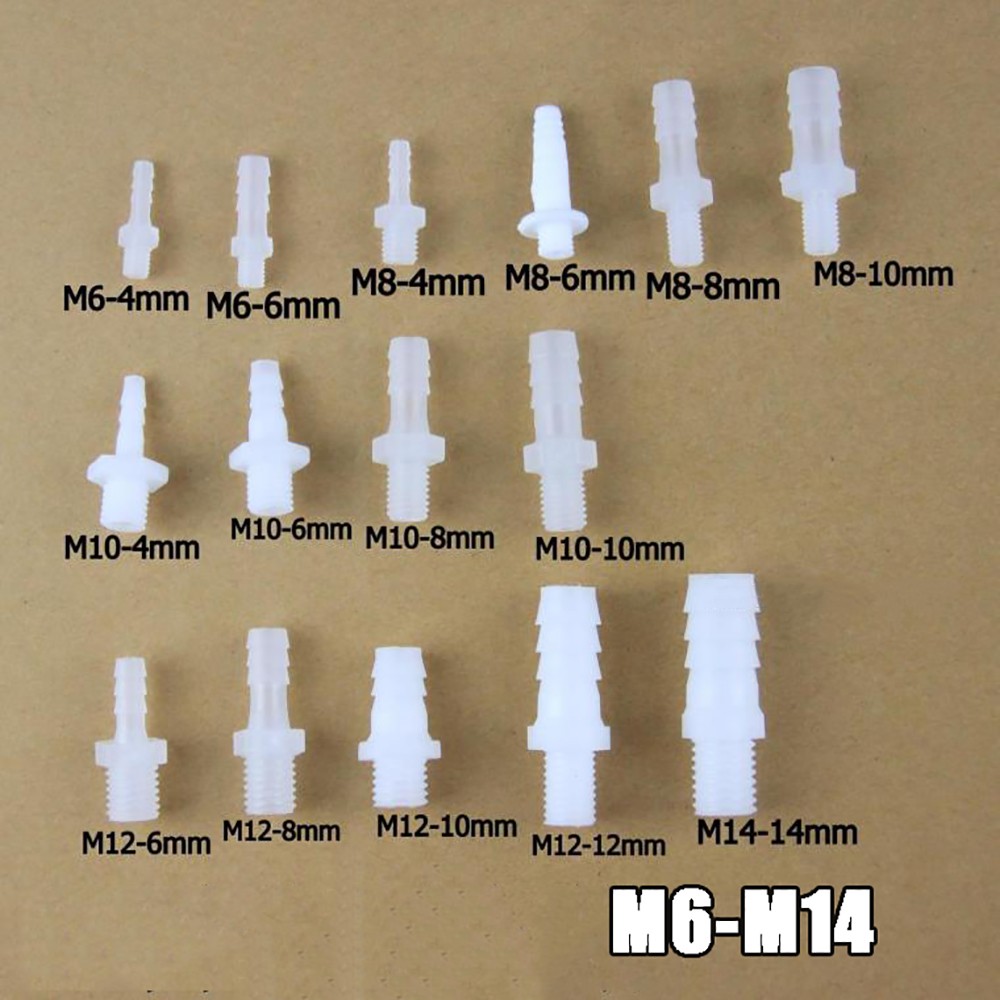Hosetail Connector Barbed x Male Thread Plastic Pond Pool Hose Pipe Fitting