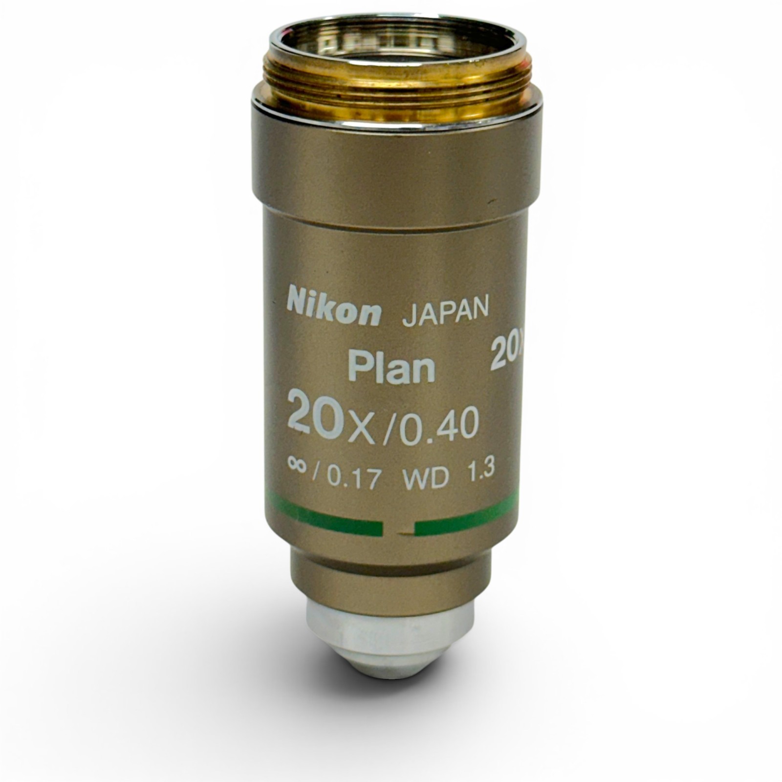 Nikon Plan 20x / 0.40 Microscope Objective Infinity / 0.17 WD 1.3 - Japan Made