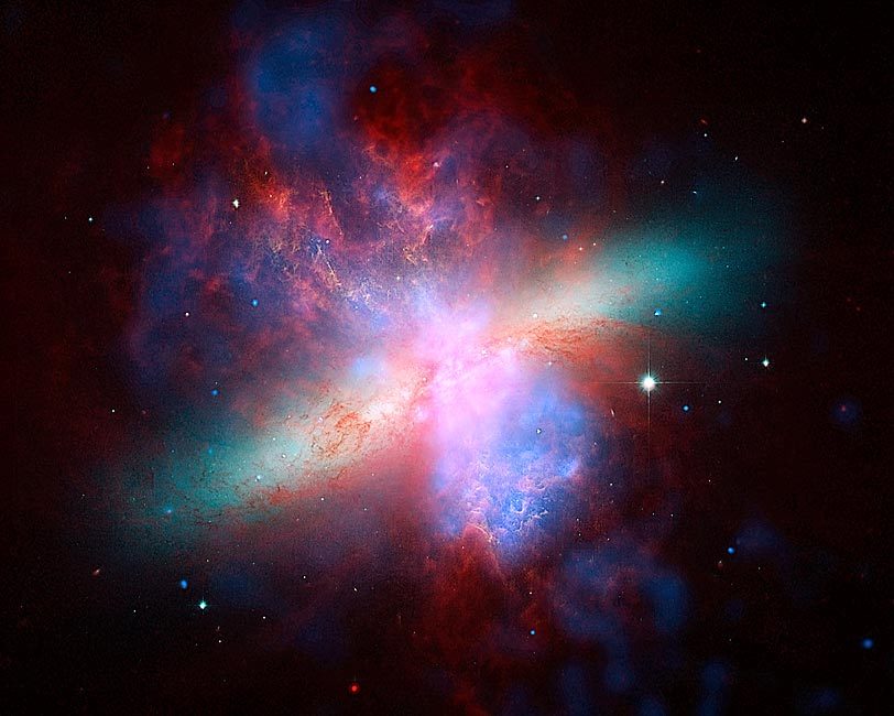 MESSIER 82 GALAXY HUBBLE SPACE TELESCOPE 8x10 GLOSSY PHOTO PRINT