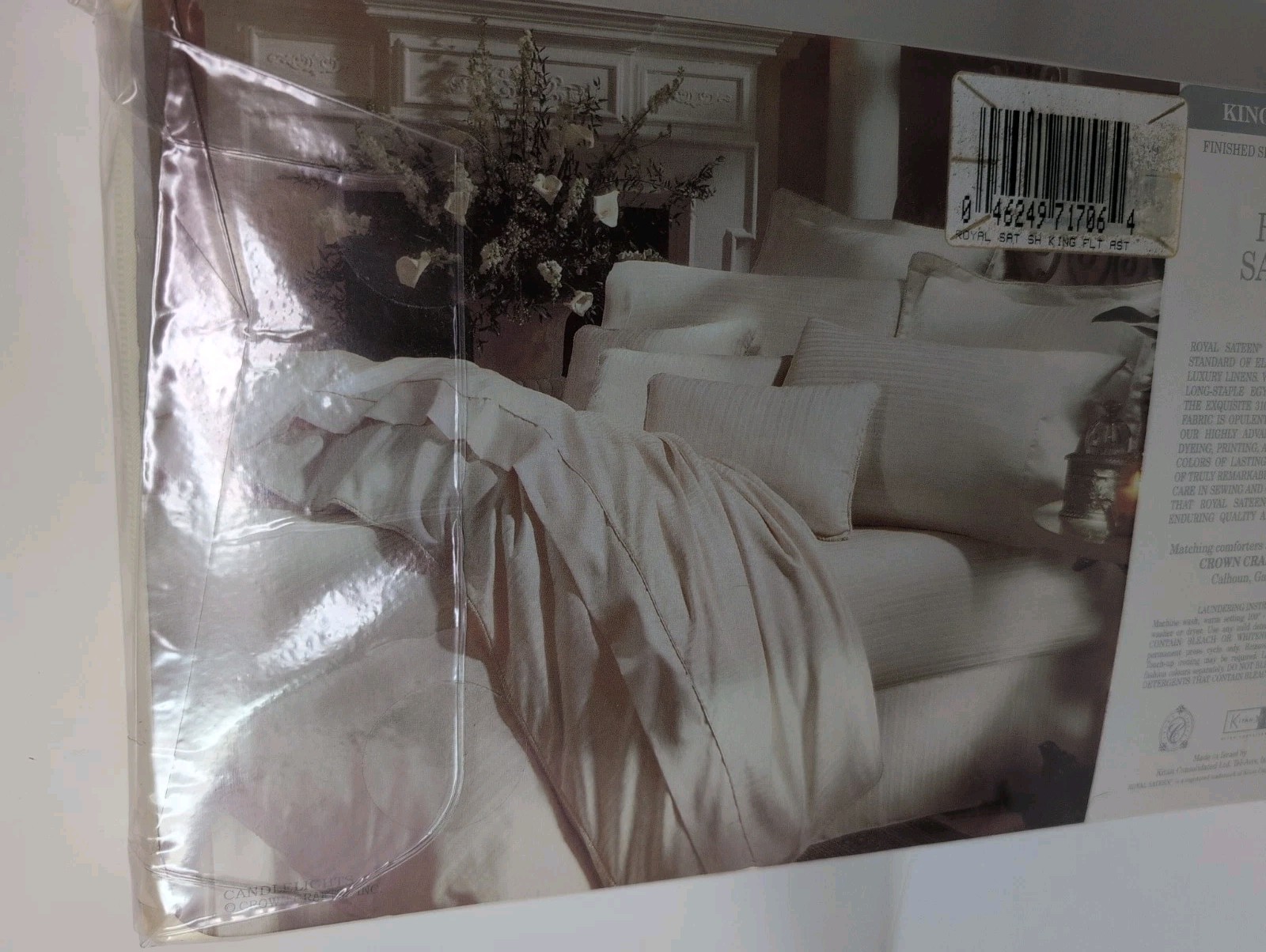 NOS Royal Sateen 310 Egyptian cotton King  flat sheet Buttery Soft Yellow NIP