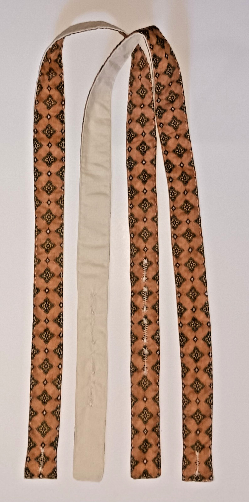Civil War Handsewn AUTHENTIC PoorBoy Braces Rebel GOLD/TAN SQUARE 100% Cotton