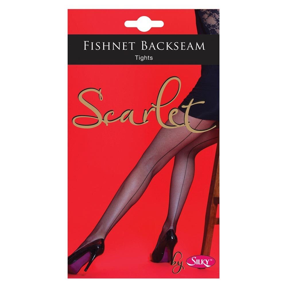 Seamed Fishnet Tights Black/Medium - Same Day Free Postage