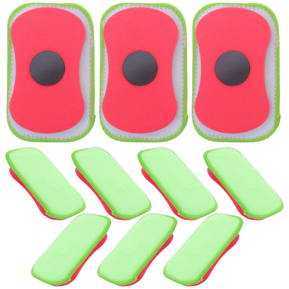 10Pcs Red Magnetic Dry Erase Erasers for Whiteboard Classroom and Office Use