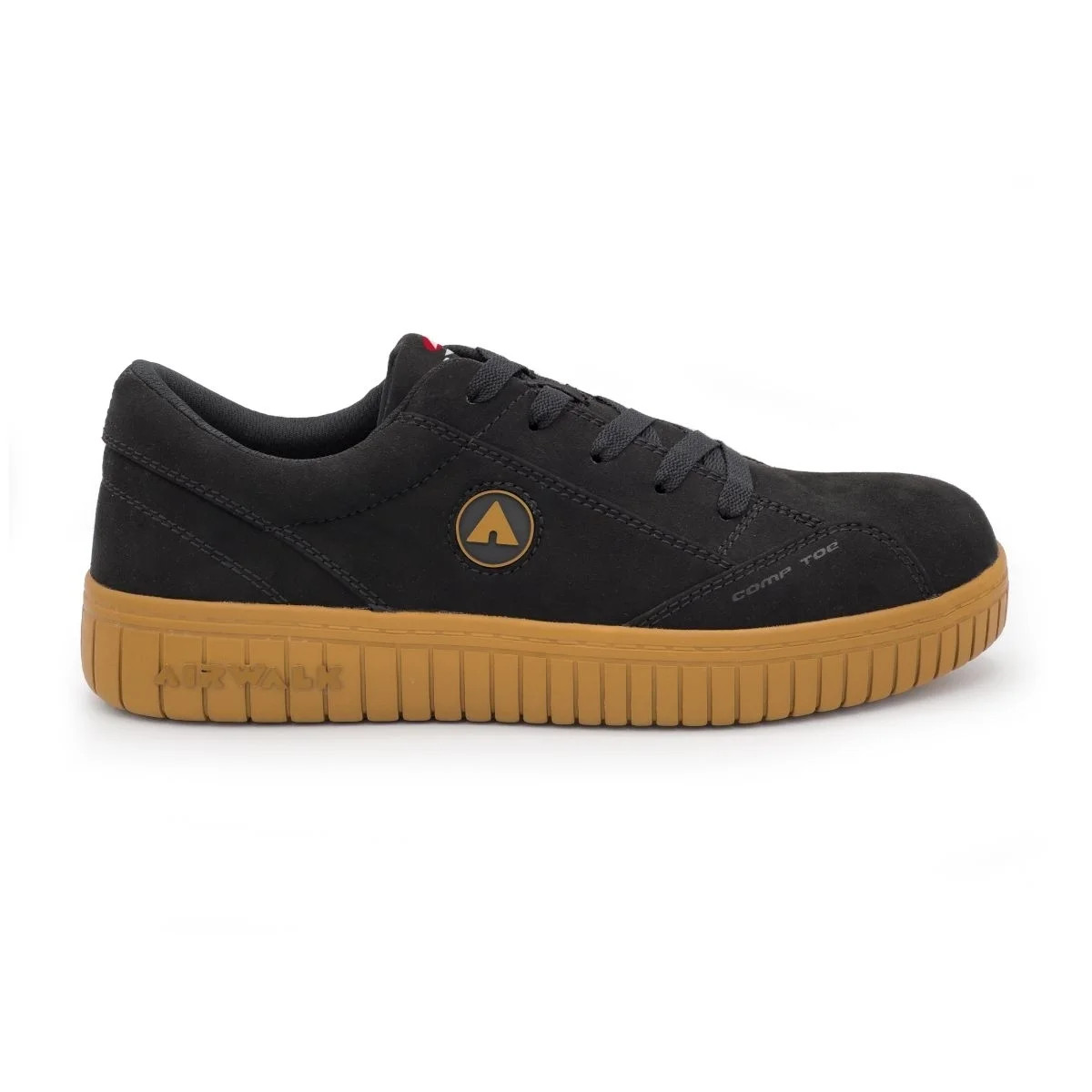Airwalk Mens Camino Composite Toe Safety Shoe - Black/Gum