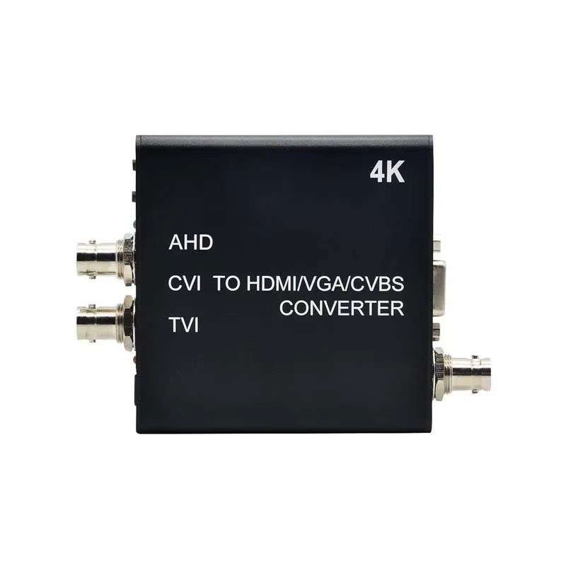 8MP 4K Camera Video Converter TVI/AHD/CVI To HDMI/CVBS/VGA Converter Looping