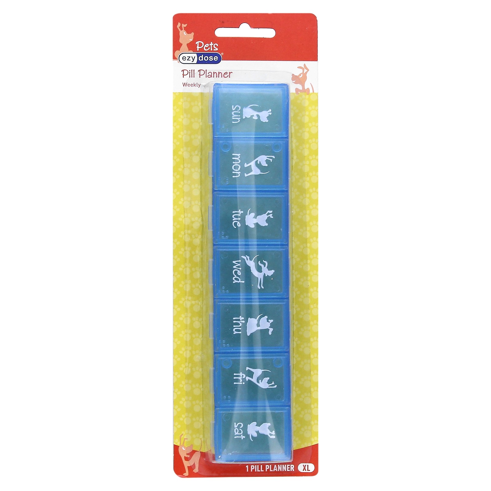 Pets, Weekly Pill Planner, Dogs, XL, 1 Count