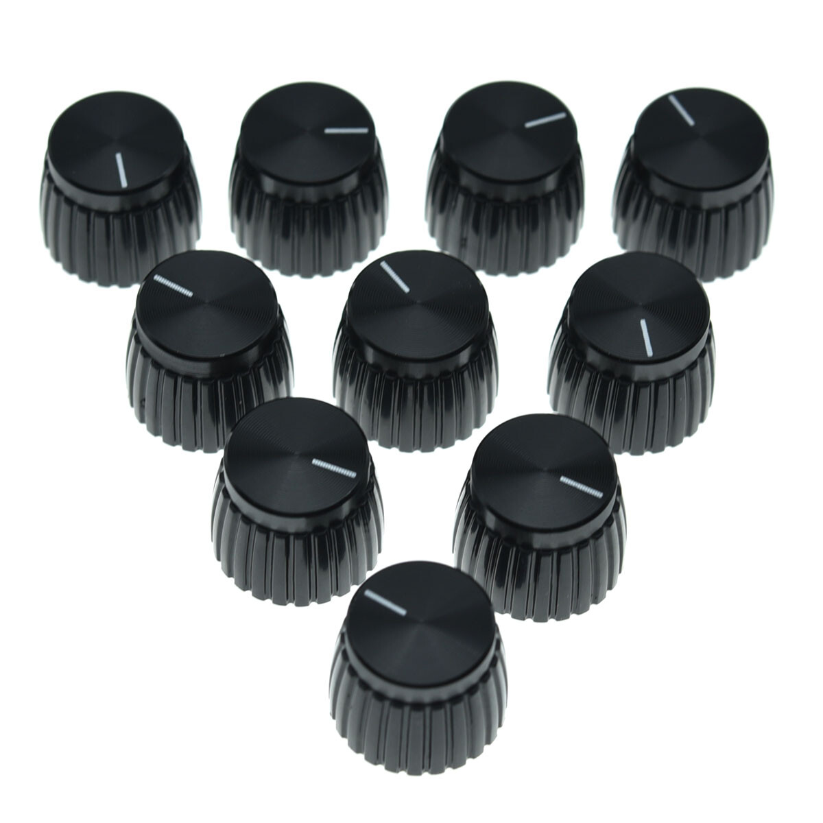 10x Guitar Amplifier-Knobs-Black-w-Black-Cap-Push-on-fit-Marshall-Amplifier