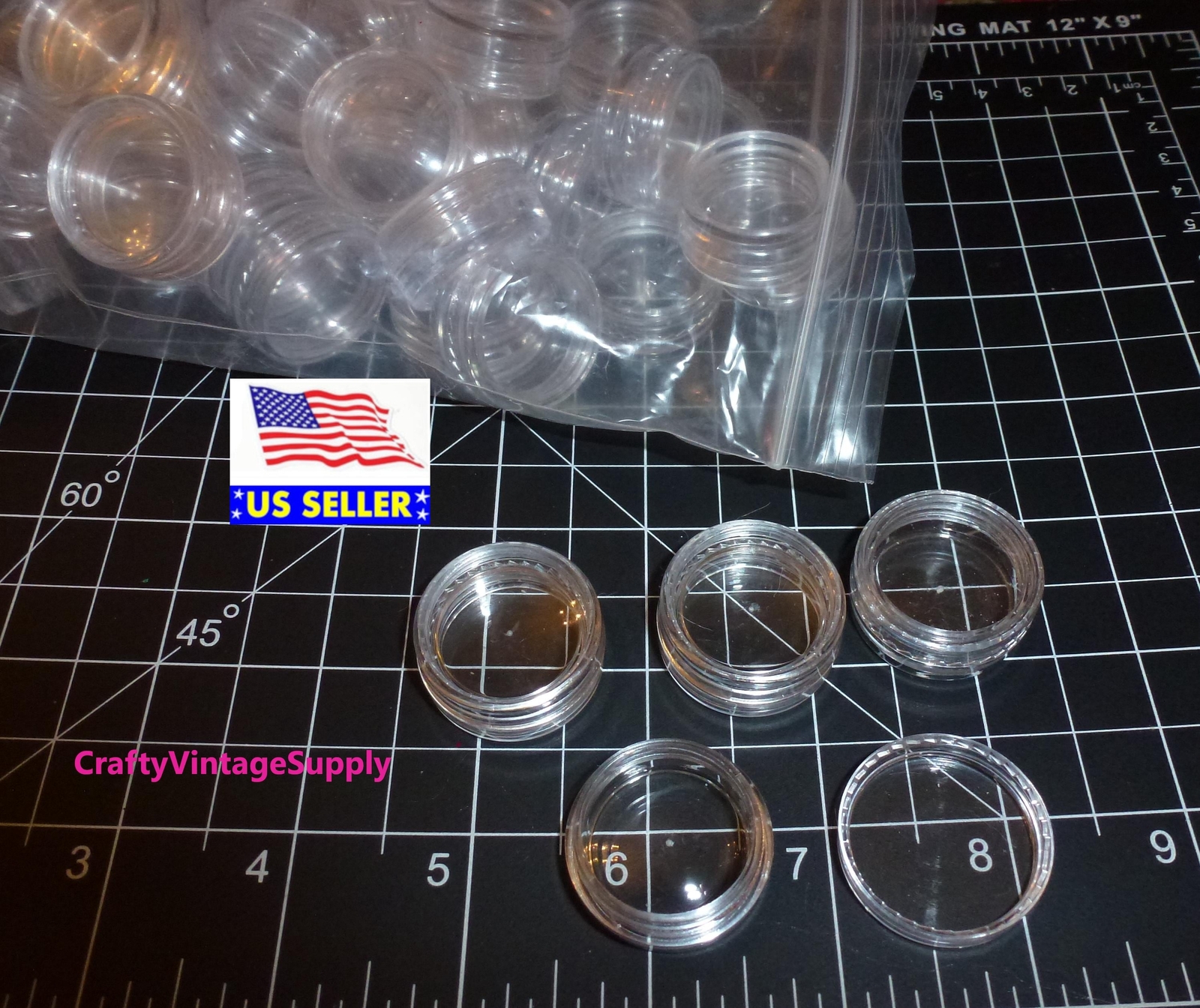 Tiny round containers screw on lids lip balm seed beads nail art storage jars 5g