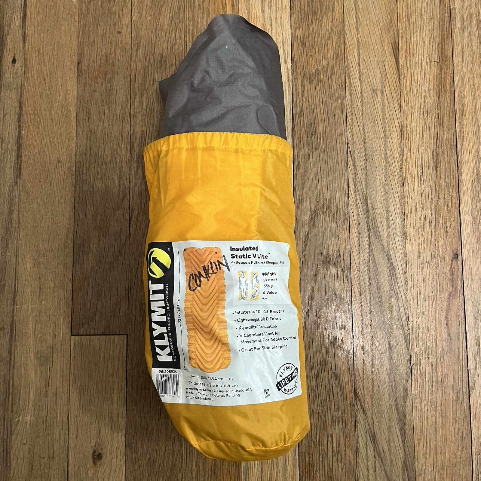 Klymit Insulated Static V Lite 4 Season Full-Size Sleeping Pad Backpacking Hike