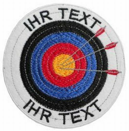 Archery Arrows Patch With Custom Text White Patch 10cm (65)