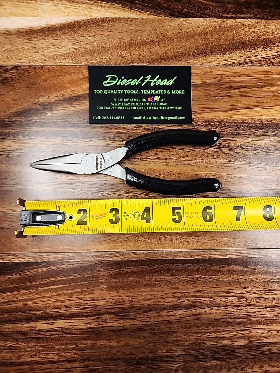 *NEW* Snap On 95ACF - 5” BLACK Needle Nose Pliers FAST; FREE SHIPPING