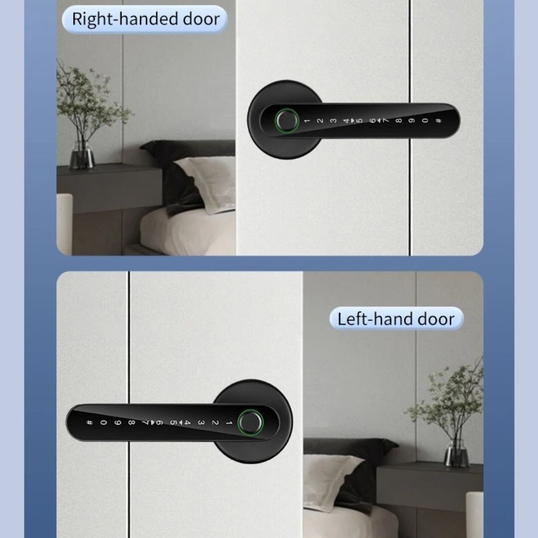 Smart Fingerprint Door Lock – Keypad, App, Card, Key, WiFi Unlock