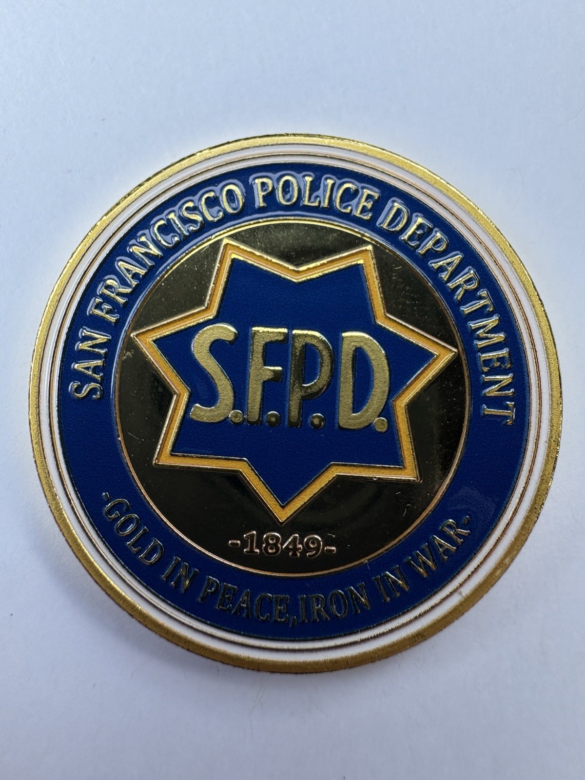 San Francisco California Police Challenge Coin