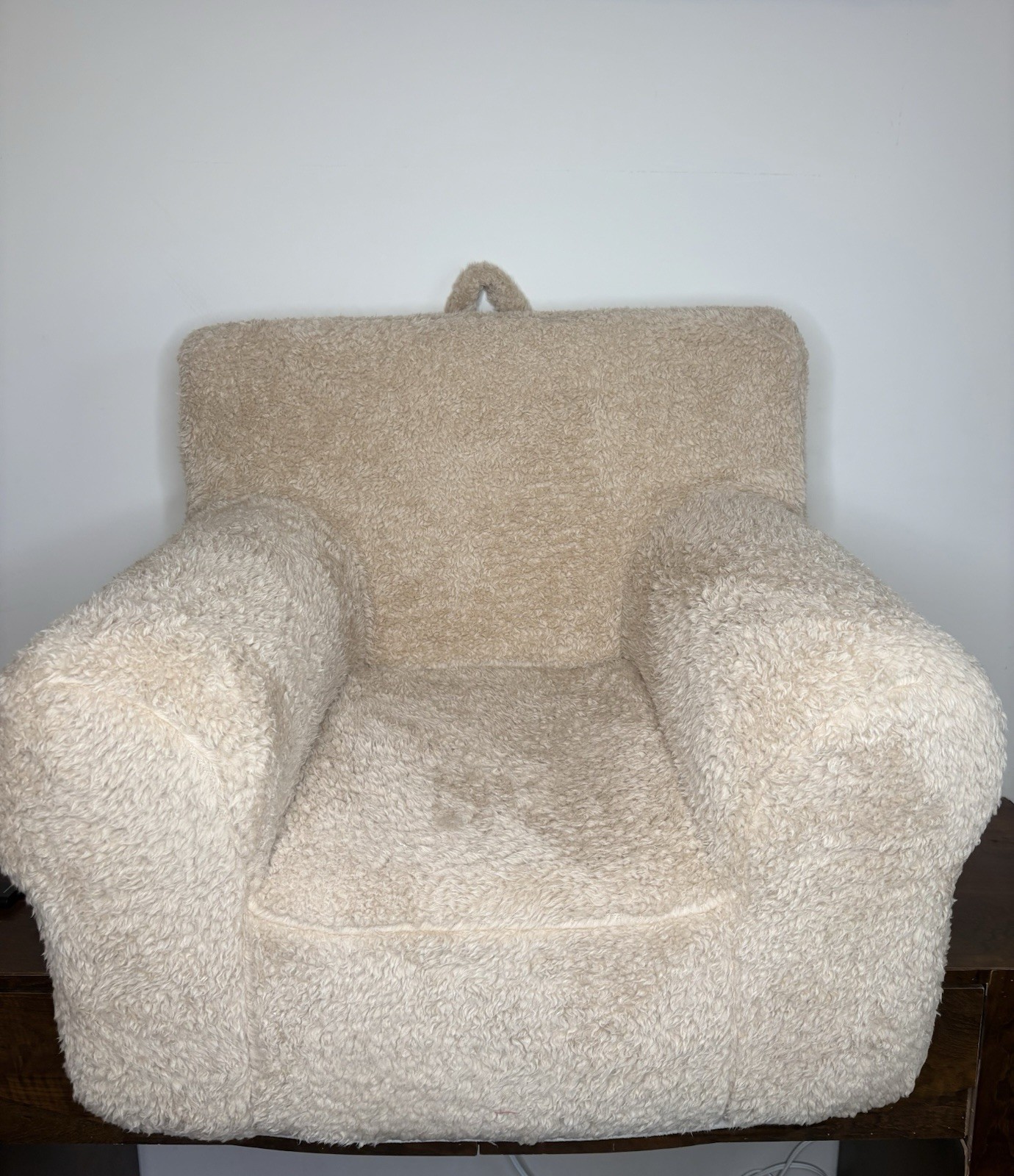 Pottery Barn Anywhere Chair Kids Size (medium) Chair & Cover Sherpa Oatmeal