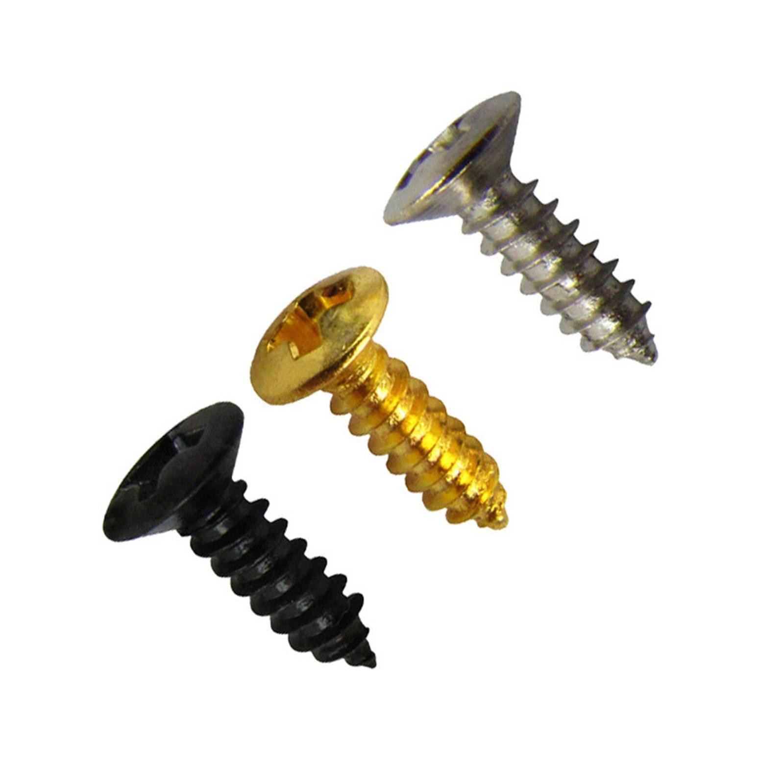 50X Iron Guitar Pickguard Screws For Fender Strat/Tele Electric Guitar Bass A