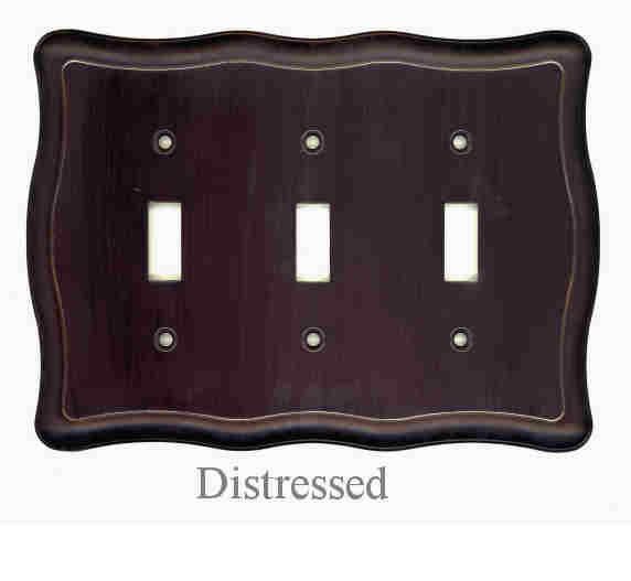 Triple Switch Wall Plate Cover Oil Rubbed Bronze