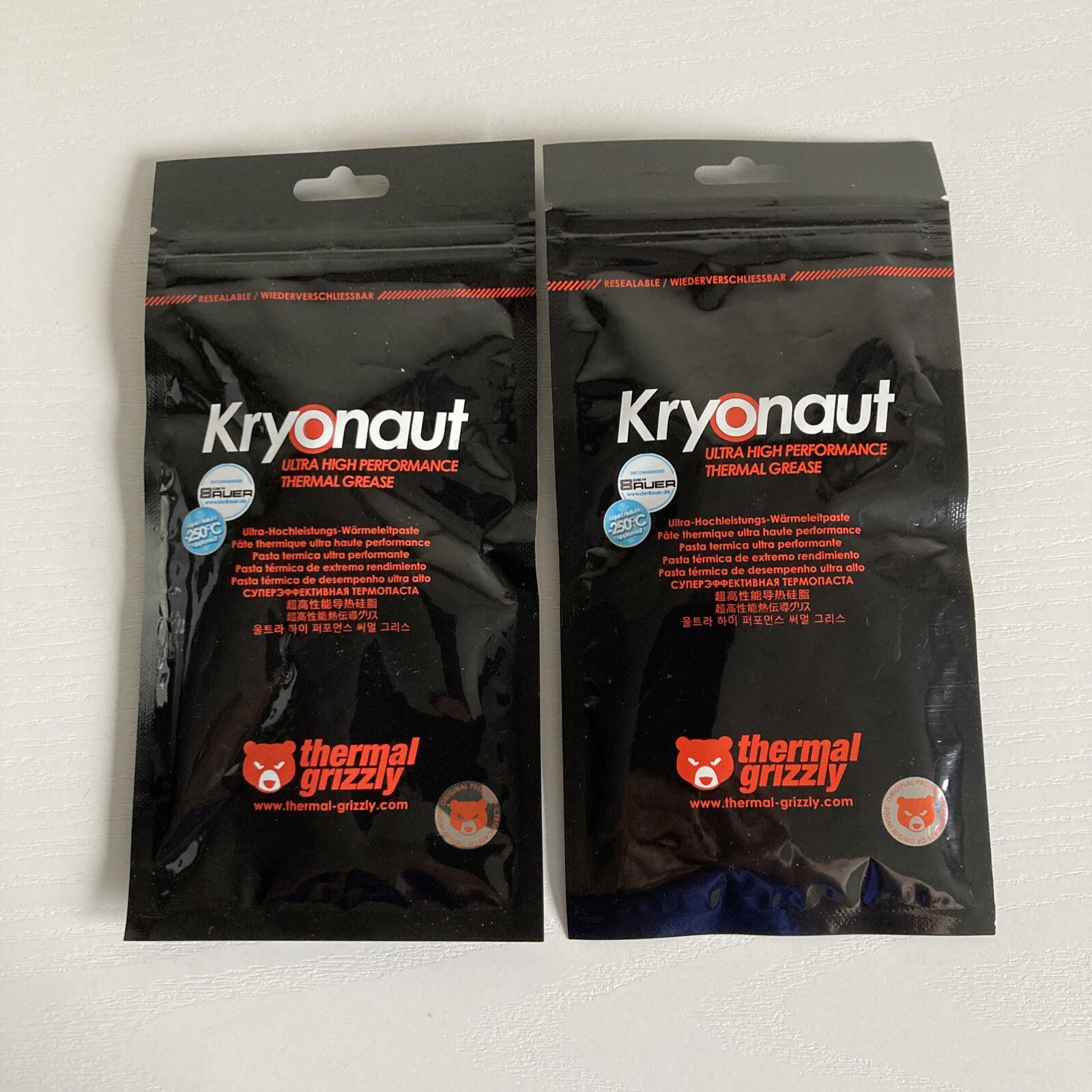 Thermal Grizzly Hydronaut 1G High Performance Lot of 2 Grease 1 Gram w/ Spatula
