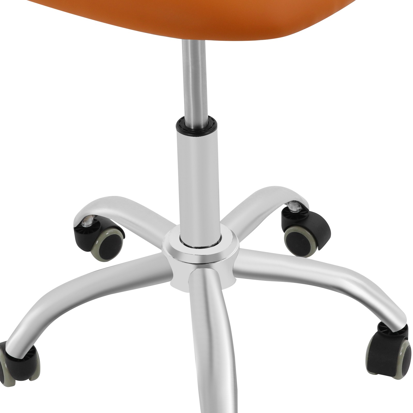 330.69lb Adjustable Ergonomic Rolling Stool Chair Saddle Chair Stool w/ Backrest