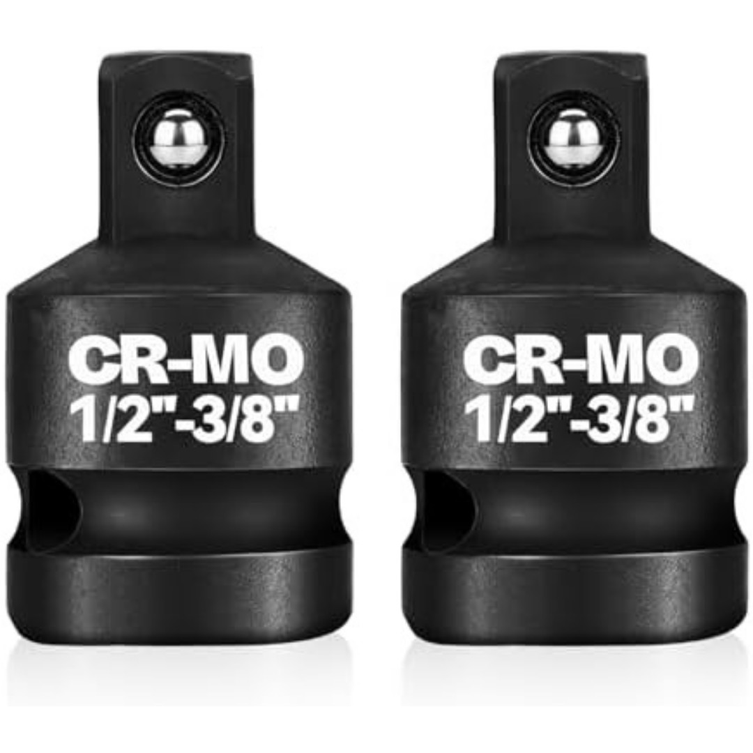 1/2" Female to 3/8" Male Impact Socket Adapter Reducer Set, 2 Pcs Chrome Molybde