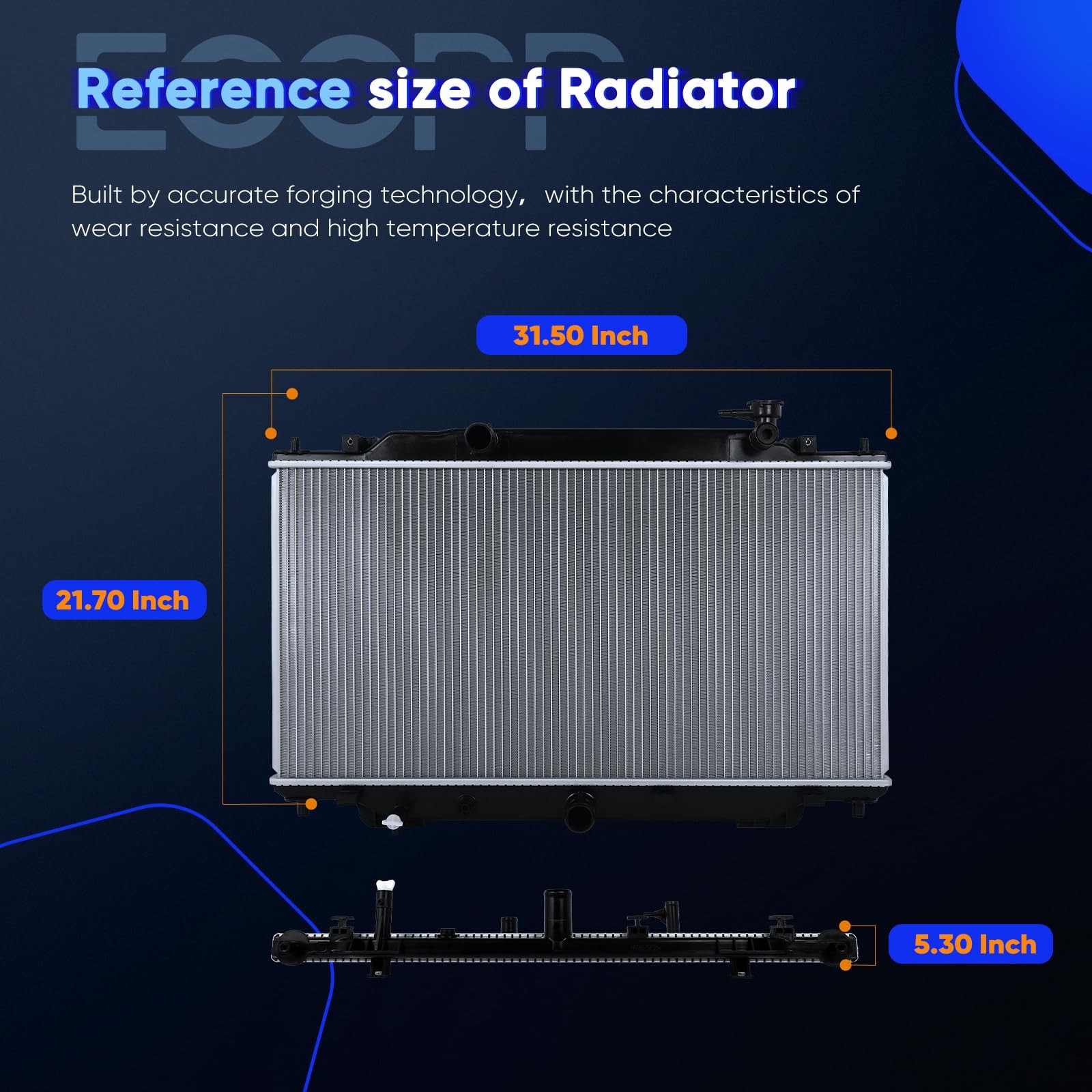 13404 Radiator for Mazda 3 2014-2018 2.0L 2.5L