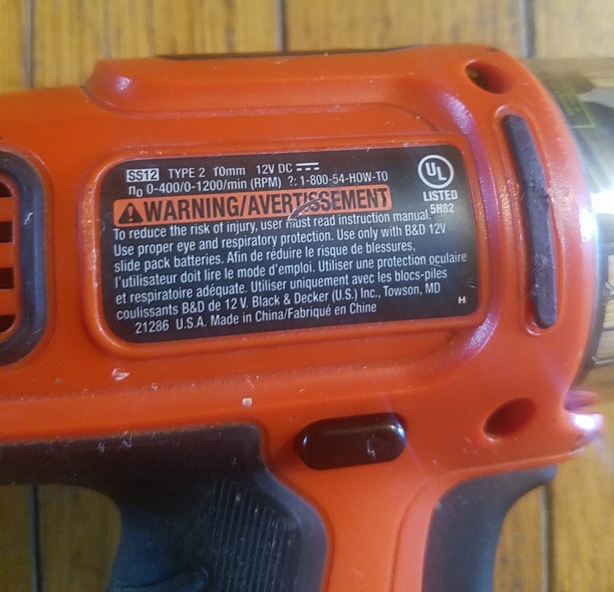 Black & Decker SS12 12V Smart Select Technology Drill Only