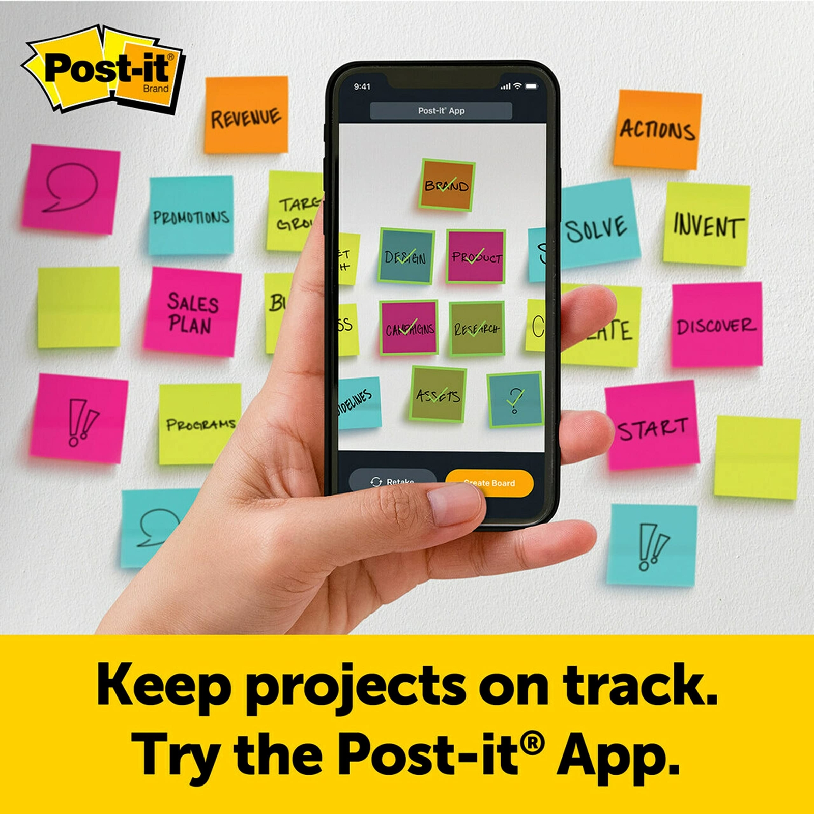 Post it Wall Pads 2 Pack White 20 Sheets Easy Mount Command Strips