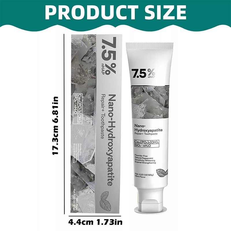 7.5% Hydroxyapatite Toothpaste Remove Yellow Tooth Stains For Sensitive Teeth~👍