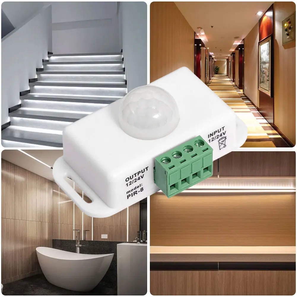 DC 12V 24V 6A Infrared PIR Motion Sensor Detector Switch Automatic Infrared PIR