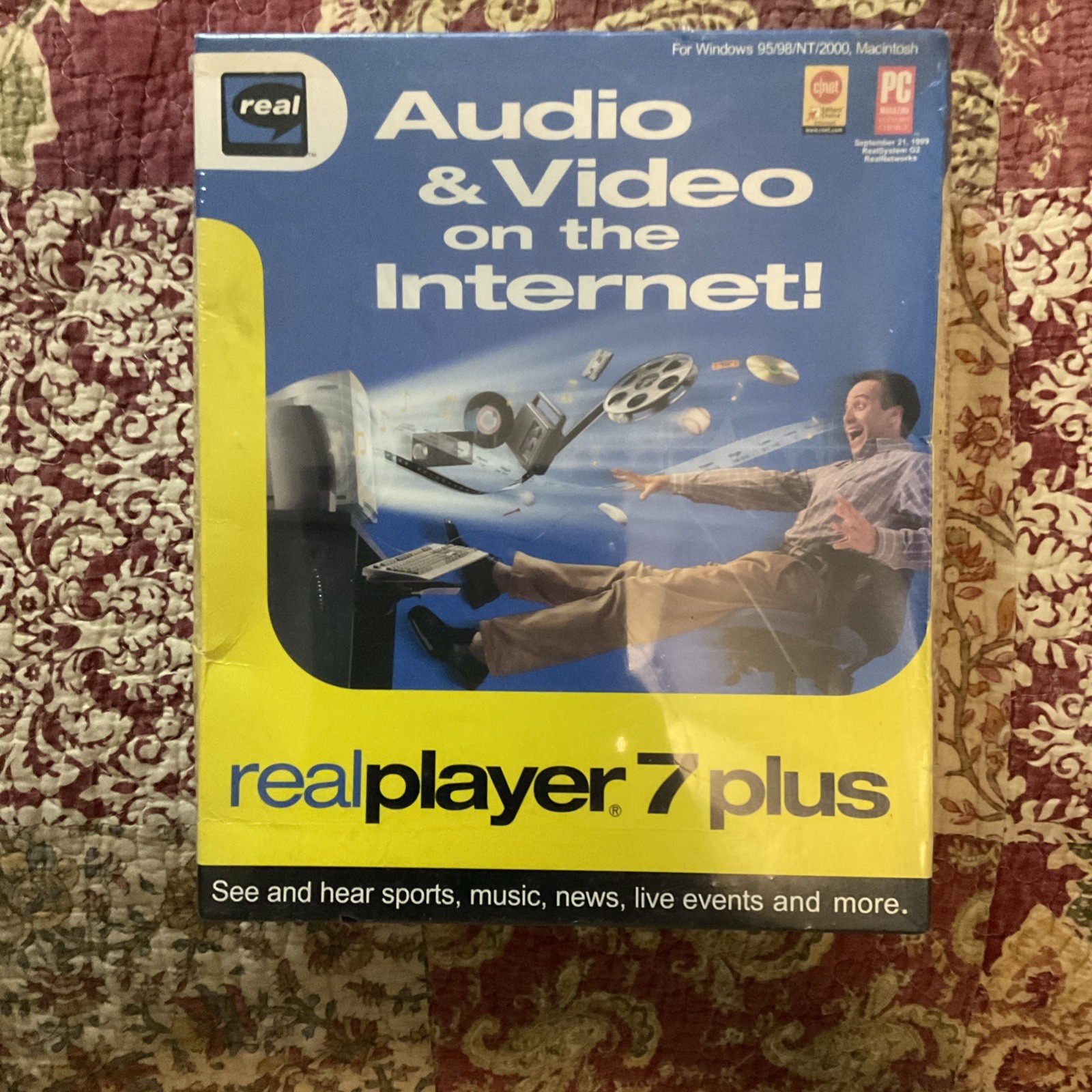 NEW SEALED RealPlayer 7 Plus Sealed 2000 PC WINDOWS 95 98 NT MAC REAL NOS