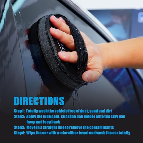 6" Car Detailing Clay Pad, Clay Bar Pad Disc for Auto Detailing, 6 Inch Red