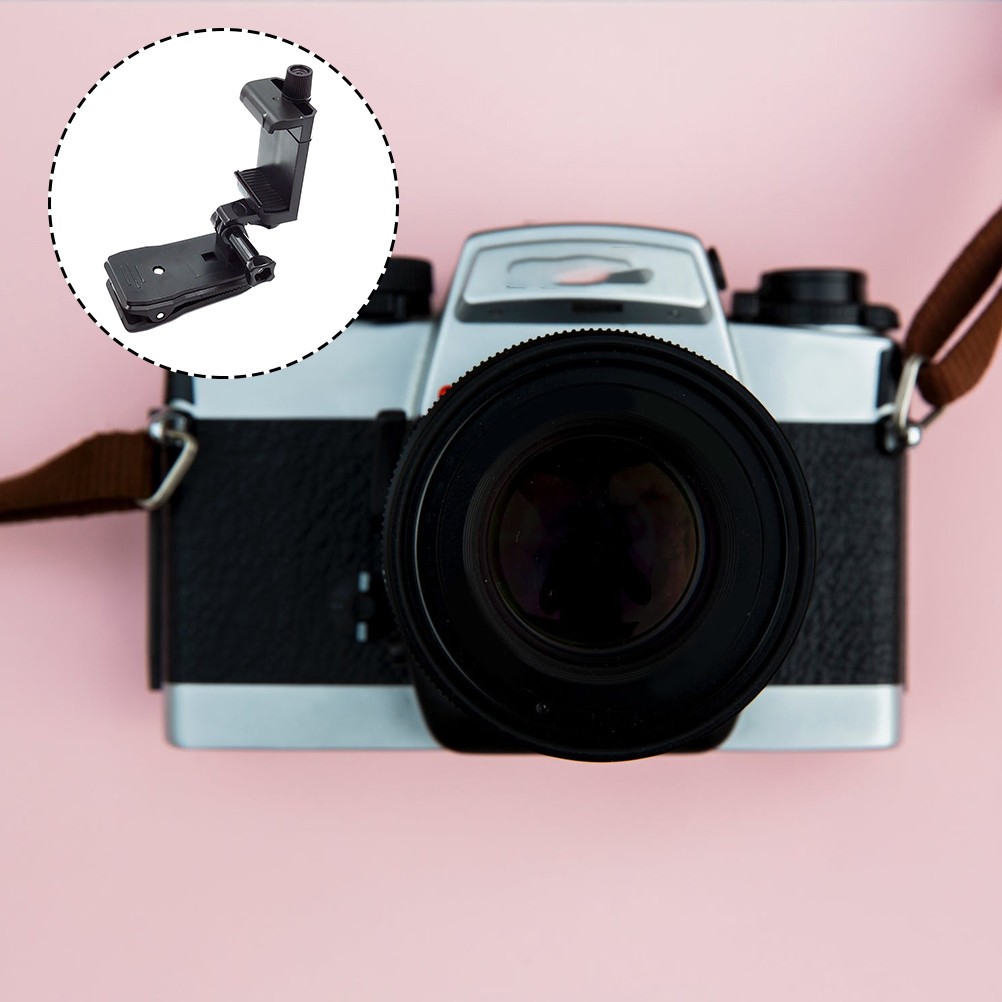 Black ABS Backpack Strap Mount for Action Camera and Cellphone Holder