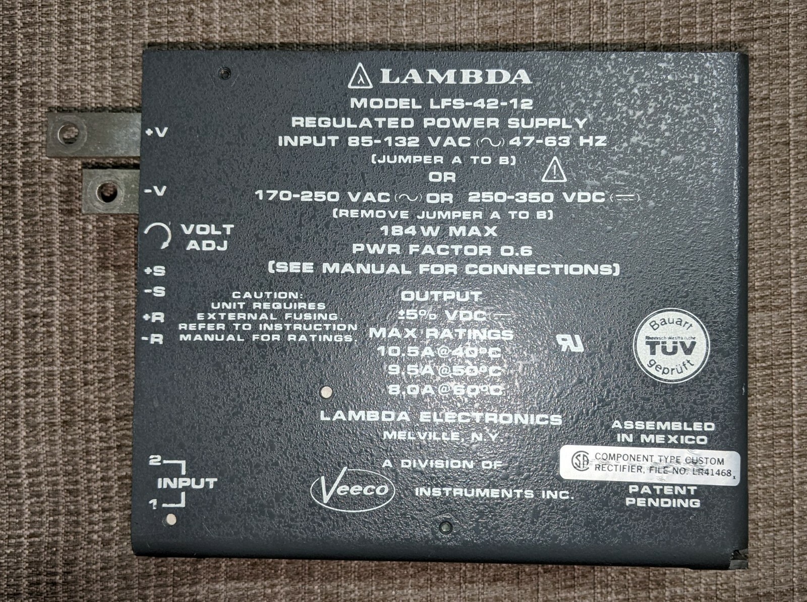 LAMBDA Electronic Model LFS-42-12 Regulated Industrial Power Supply