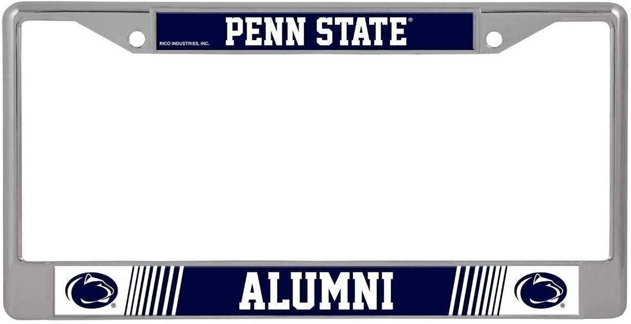 Penn State university Nittany Lions Alumni Metal License Plate Frame Chrome...