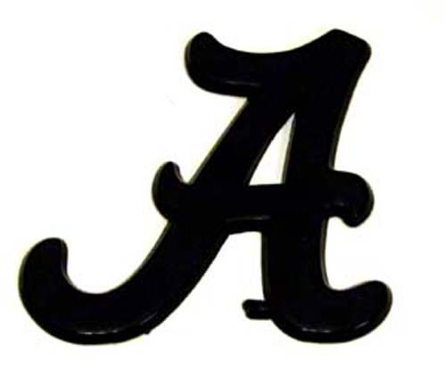 Alabama Black Metal Auto Emblem