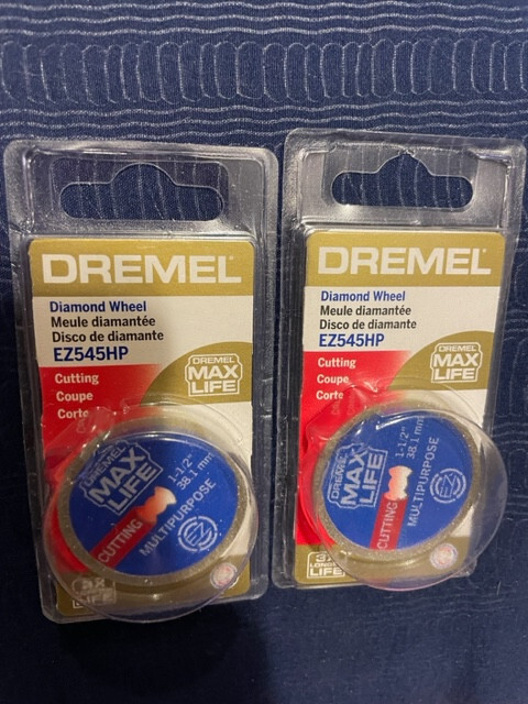 NEW LOT OF 2 Dremel EZ545 1-1/2" EZ Lock Cutting Diamond Wheel BLADE SEALED