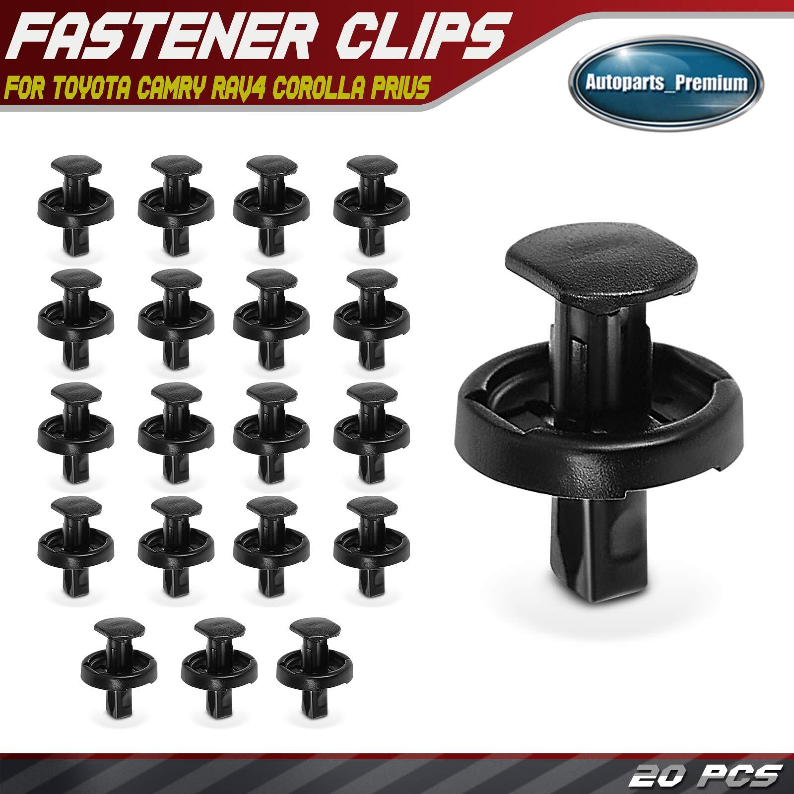 20x 7mm Nylon Black Splash Shield-Front Clip Retainer Push-Type for Toyota Camry