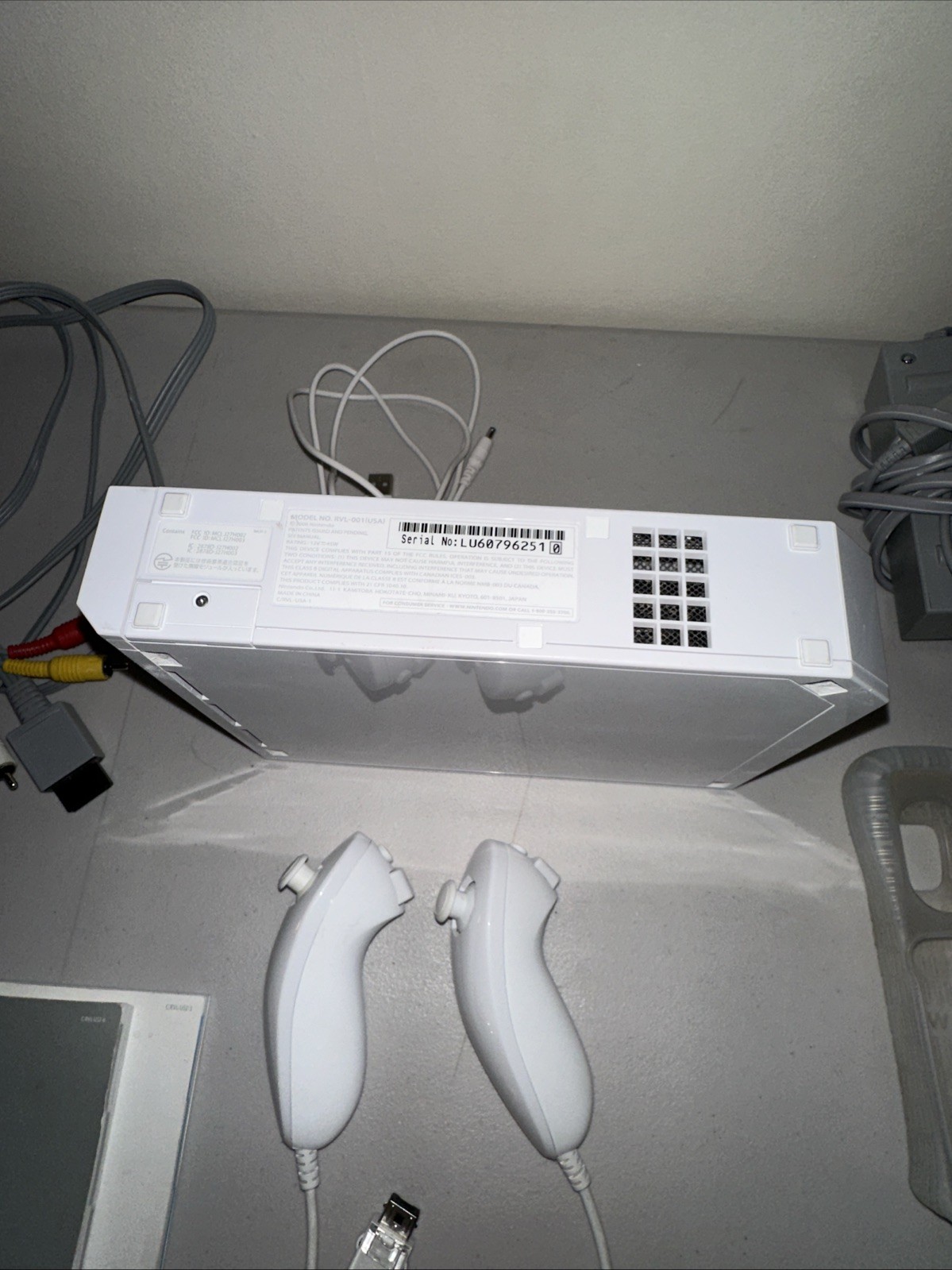 Nintendo Wii Game Console RVL-001 + 2 Remotes - 2 Player Bundle (No Sensor Bar)