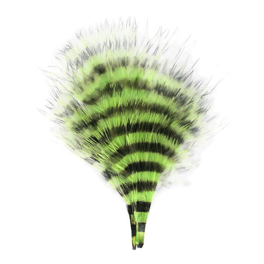 Montana Fly Company Barred Marabou - 1/8 oz. (Chartreuse/Barred Black)