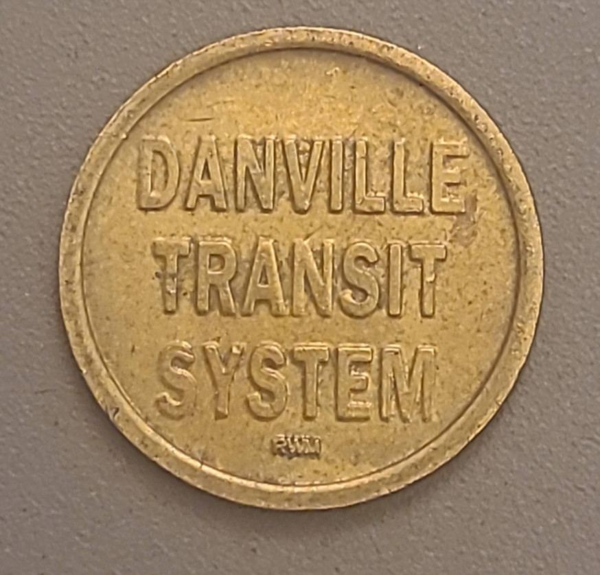 UNCOMMON Danville Transit System Metal Token - Eagle / Stars - Virginia