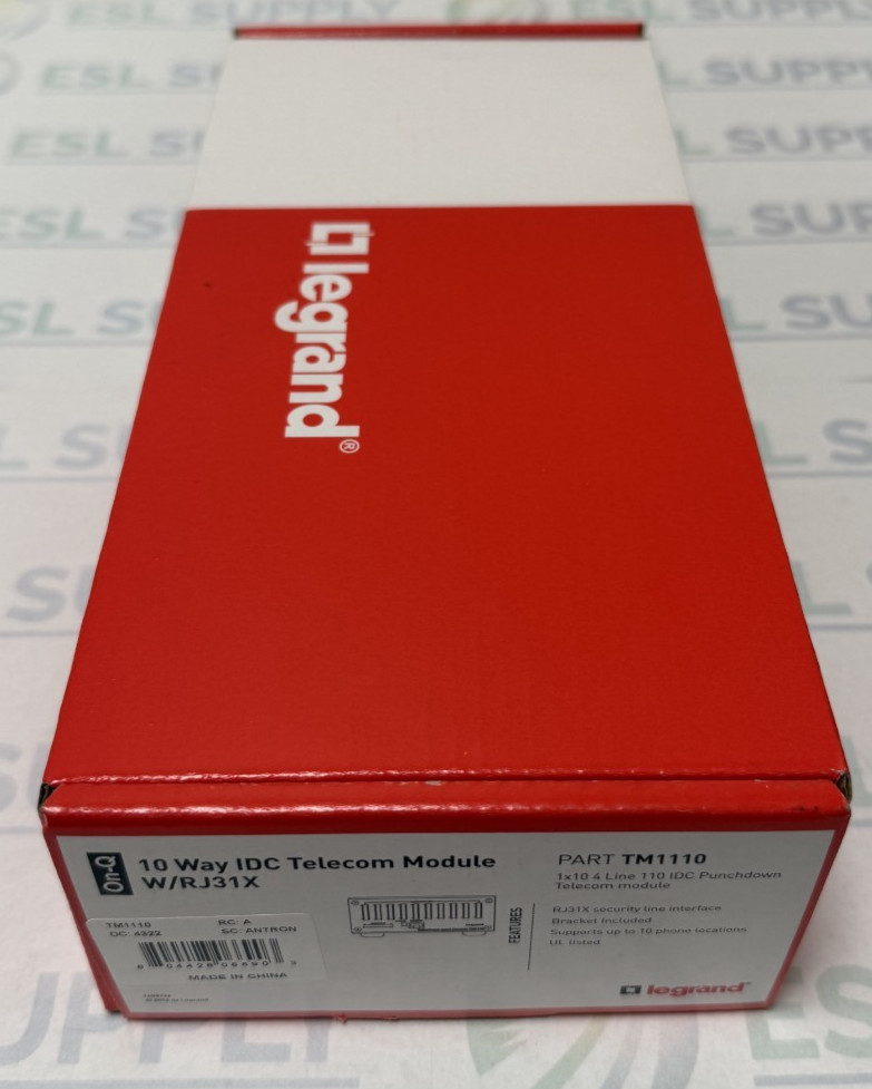 On-Q TM1110 10-Way IDC Telephone Module RJ31X Security Interface New