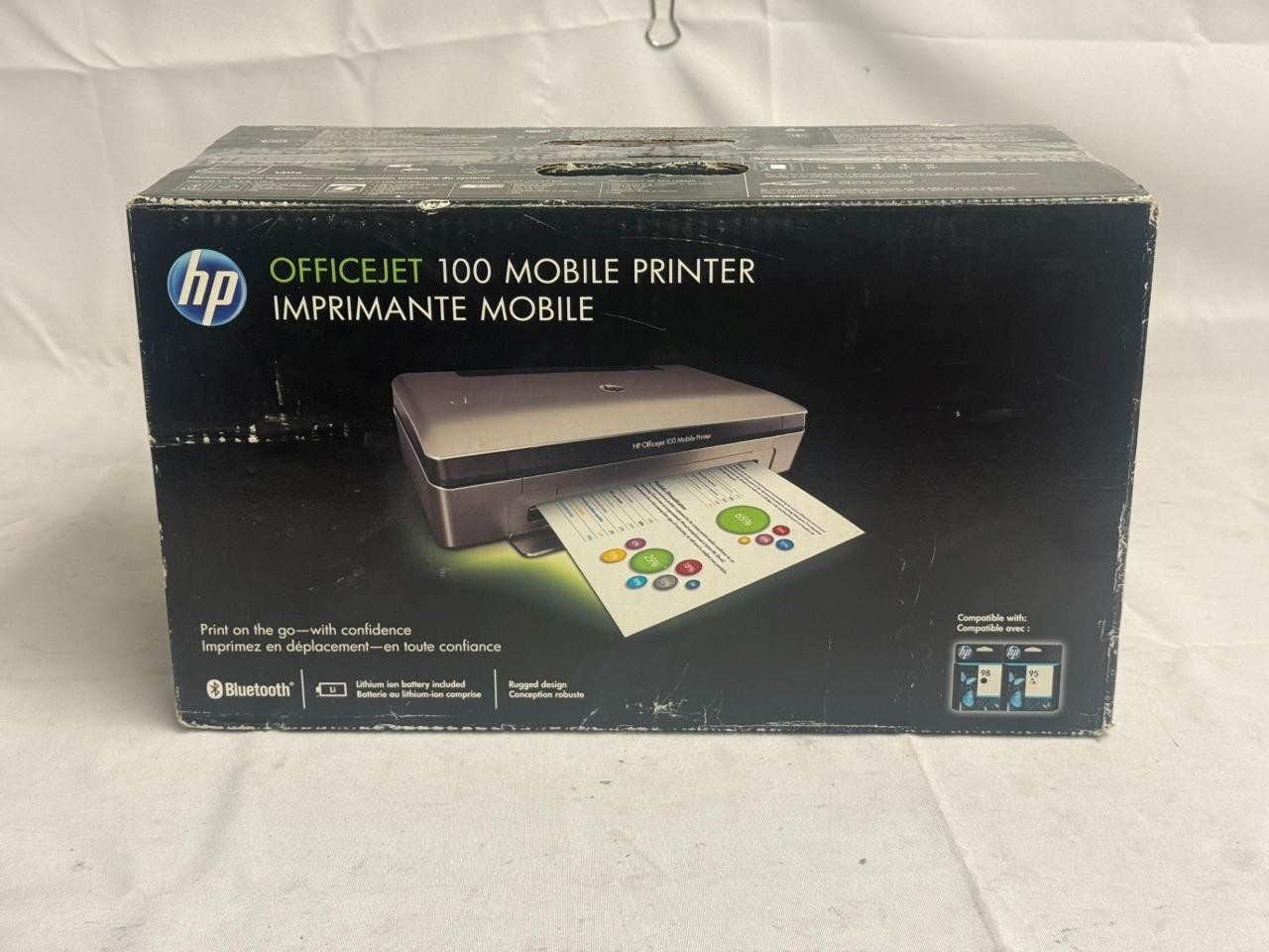 HP OfficeJet 100 Mobile Printer Bluetooth & Power Cable, USB