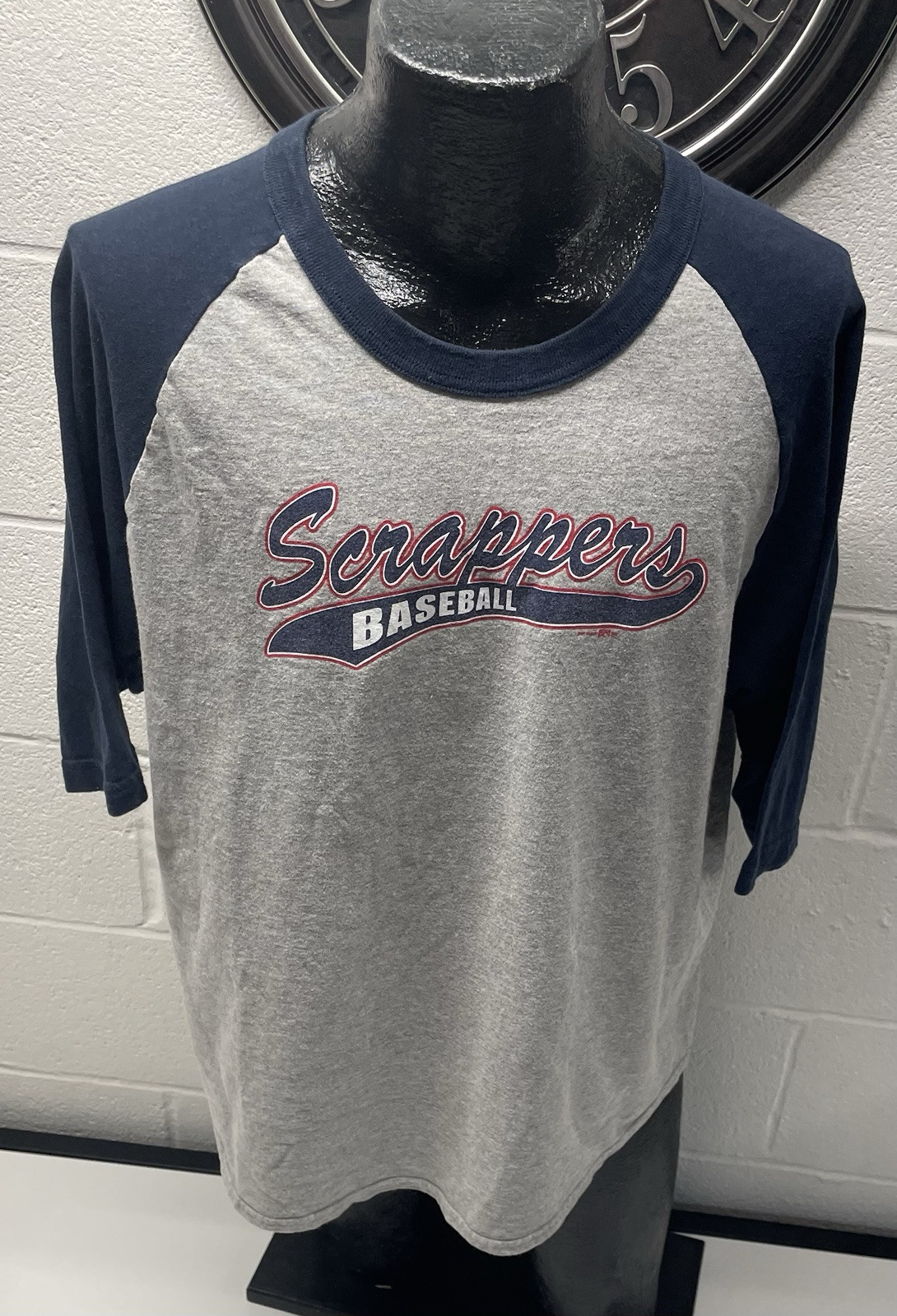 VTG Ohio MInor League Baseball T-Shirt Mahoning Valley Scrappers Large Raglan