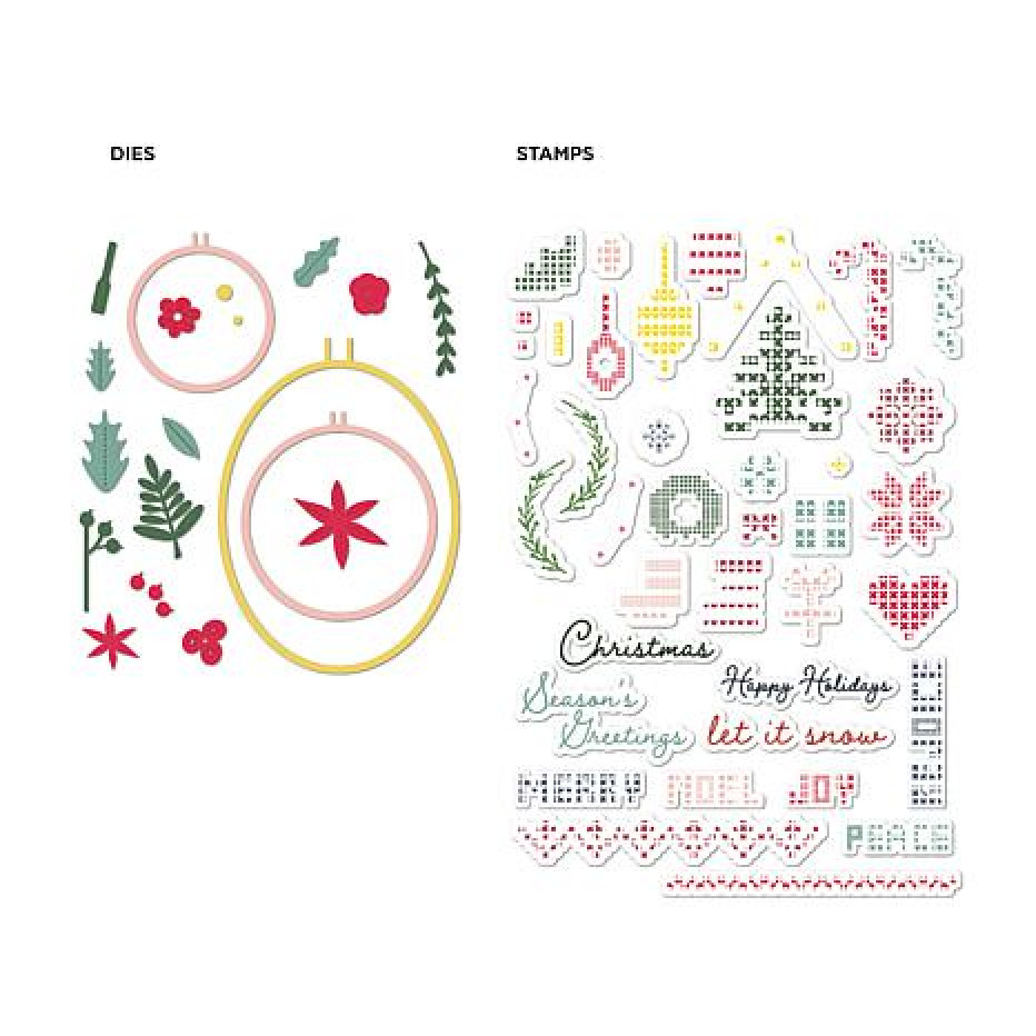New Diamond Press Holiday Cross Stitch Stamp and Die Kit