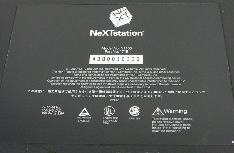 N1100 NeXTstation Computer Workstation NeXT Desktop 68040 Processor