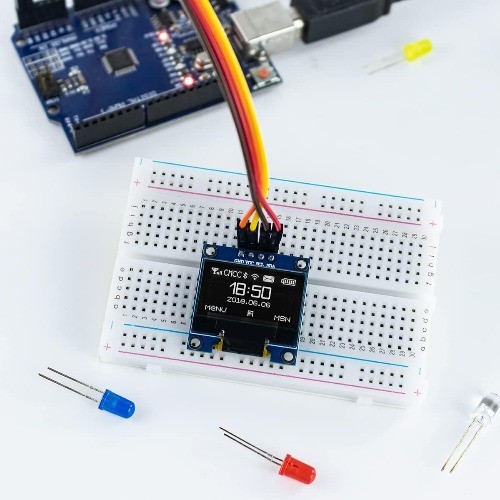 5 Pcs SSD1306 OLED Display 128x64 Pixel 0.96 Inch I2C Module Screen Board White