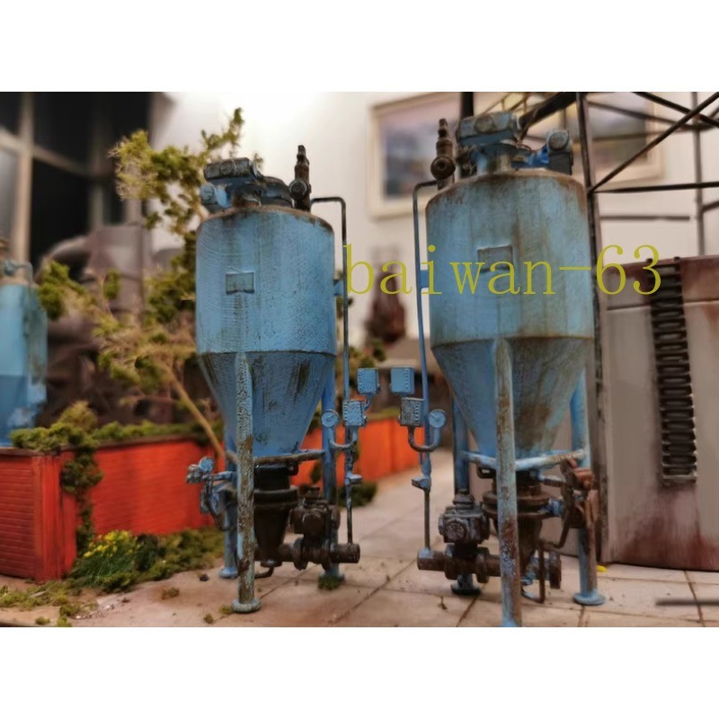 No Coloring HO Train Scene Accessories Chemical Oil Storage Tank Gas Tank 1pc
