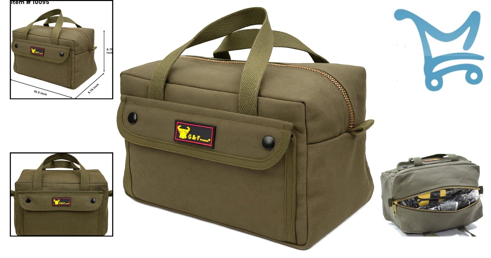 Waxed Canvas Military Duffle Bag Water-Resistant Adjustable Strap Fully Lined