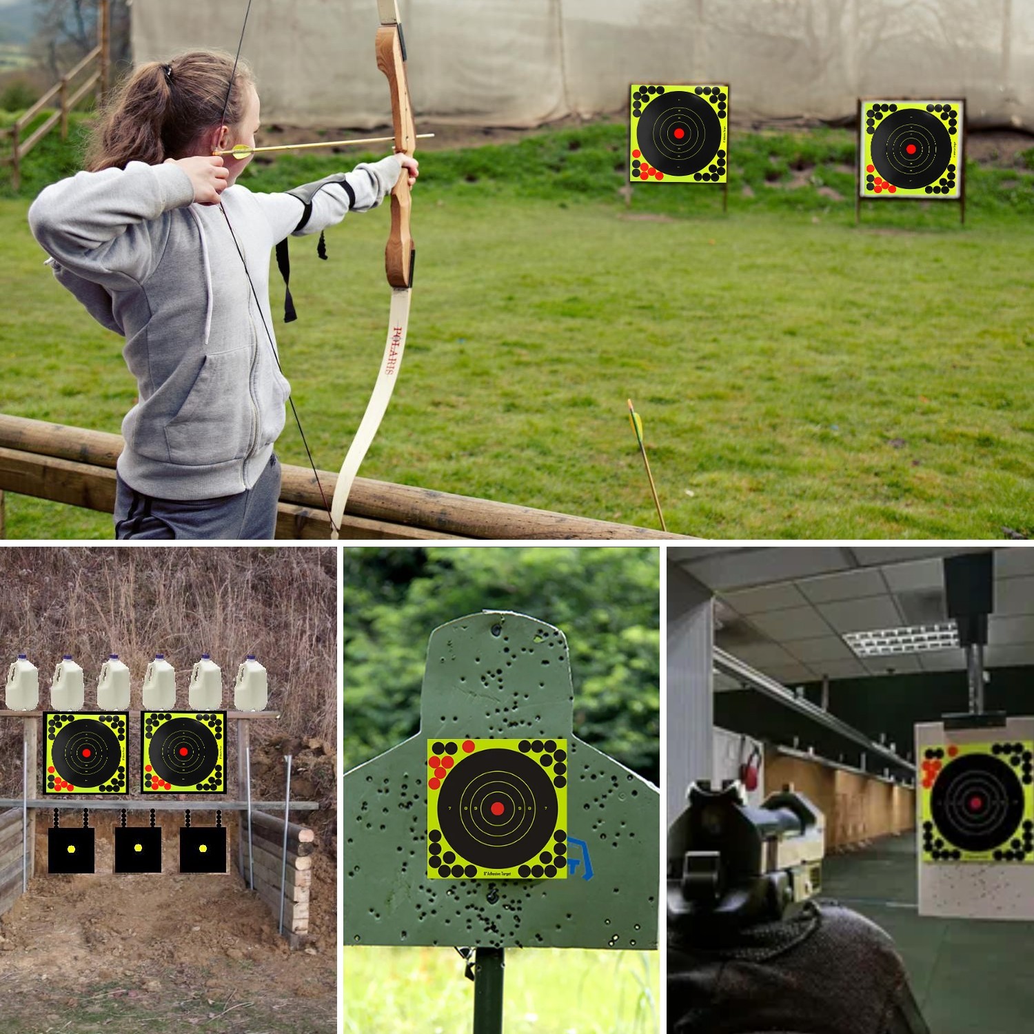 50/100 Pack 8" Shooting Targets - Paper for Rifle/Gun Practice